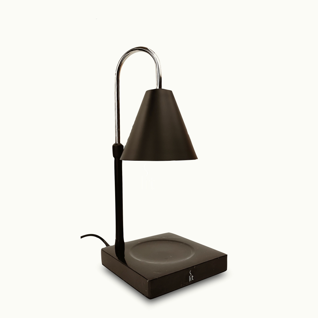 Candle Warmer Black/Gold - Marble
