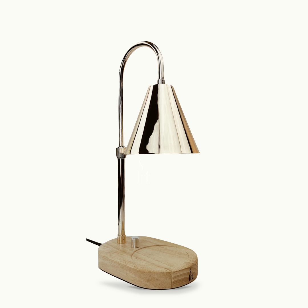 Candle Warmer Gold - Wood