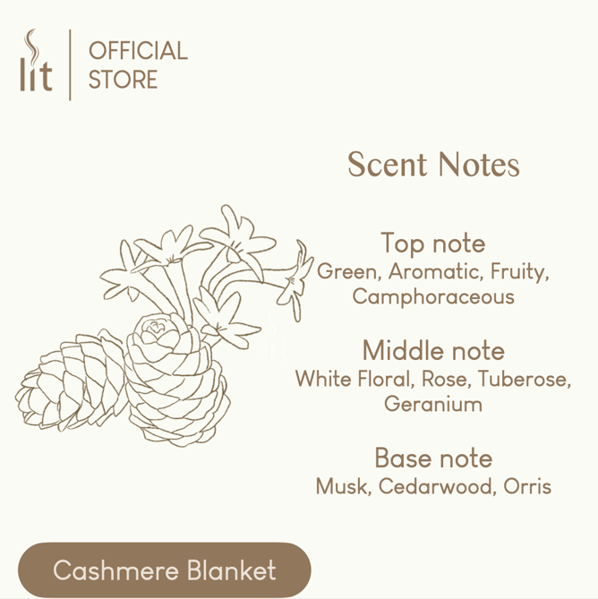 Scented Candle Cashmere Blanket 5oz