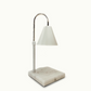 Candle Warmer White/Gold - Marble