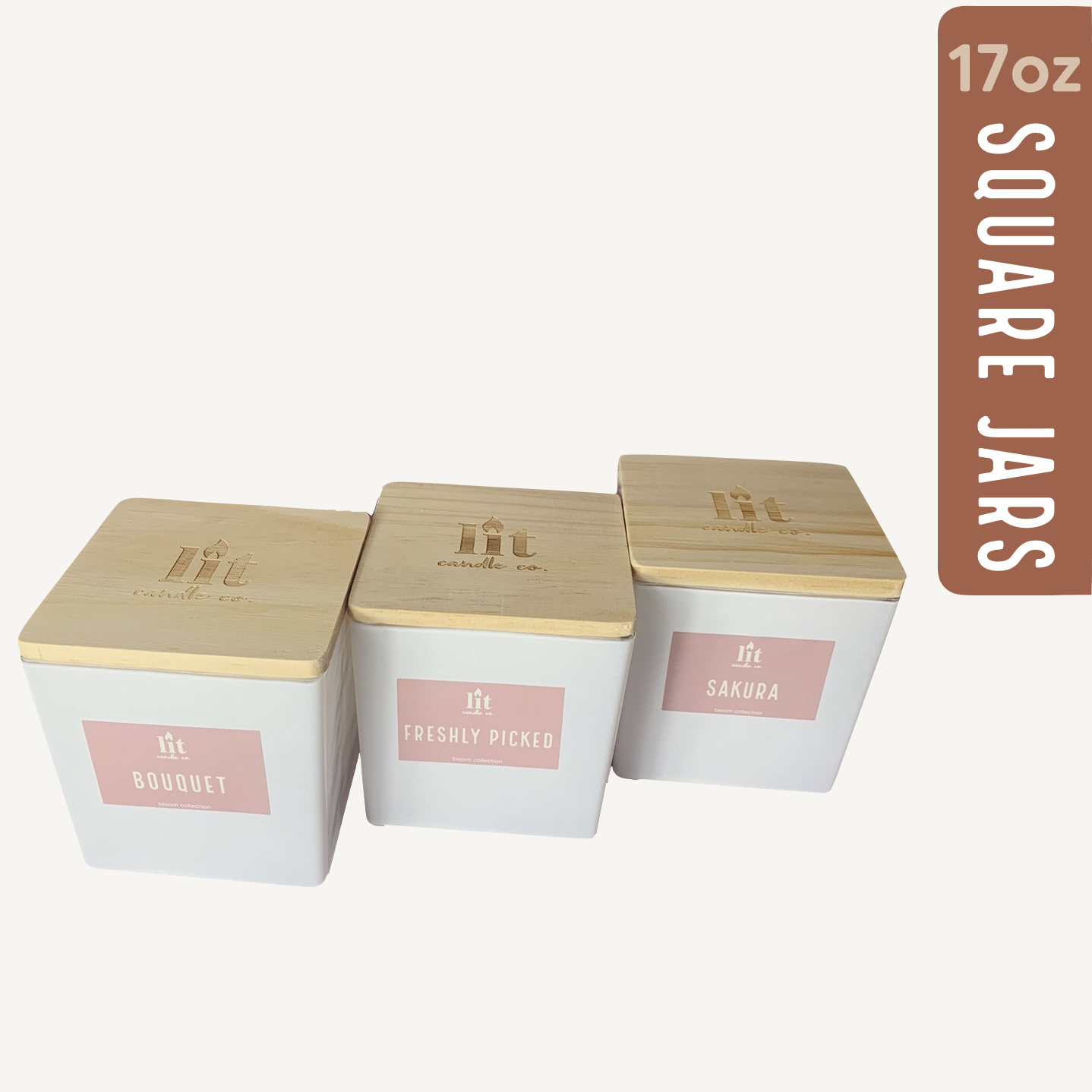 17oz Square Jars