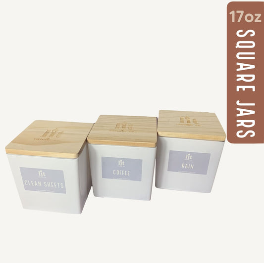 17oz Square Jars