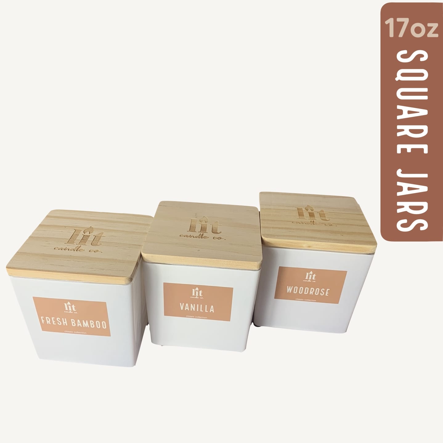 17oz Square Jars